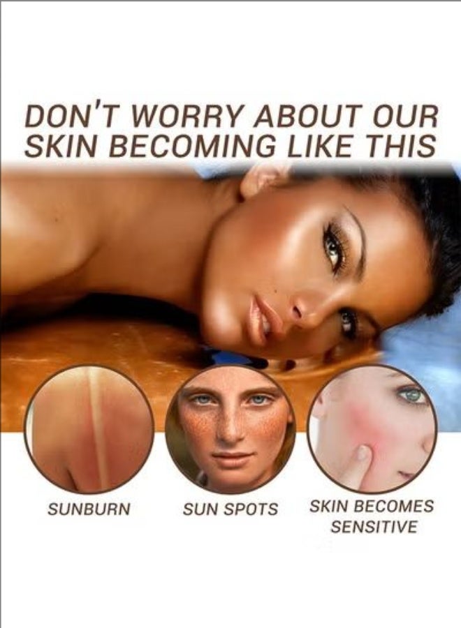 EELHOE Skin Care Essence Anti-Pollution Drops Vitamin E Summer Beach Moisturizing and Firming Skin Cream Bronze - Image 2