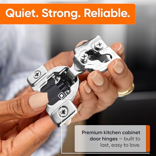 Decobasics 6 Pack Soft Close Cabinet Hinges – 1/2" Overlay for Kitchen Cabinet Doors, Slow Self-Closing Concealed Hidden Hinges for Face Frame –Stainless Steel, 3-Way Adjustable & Quiet Close Damper - Image 5