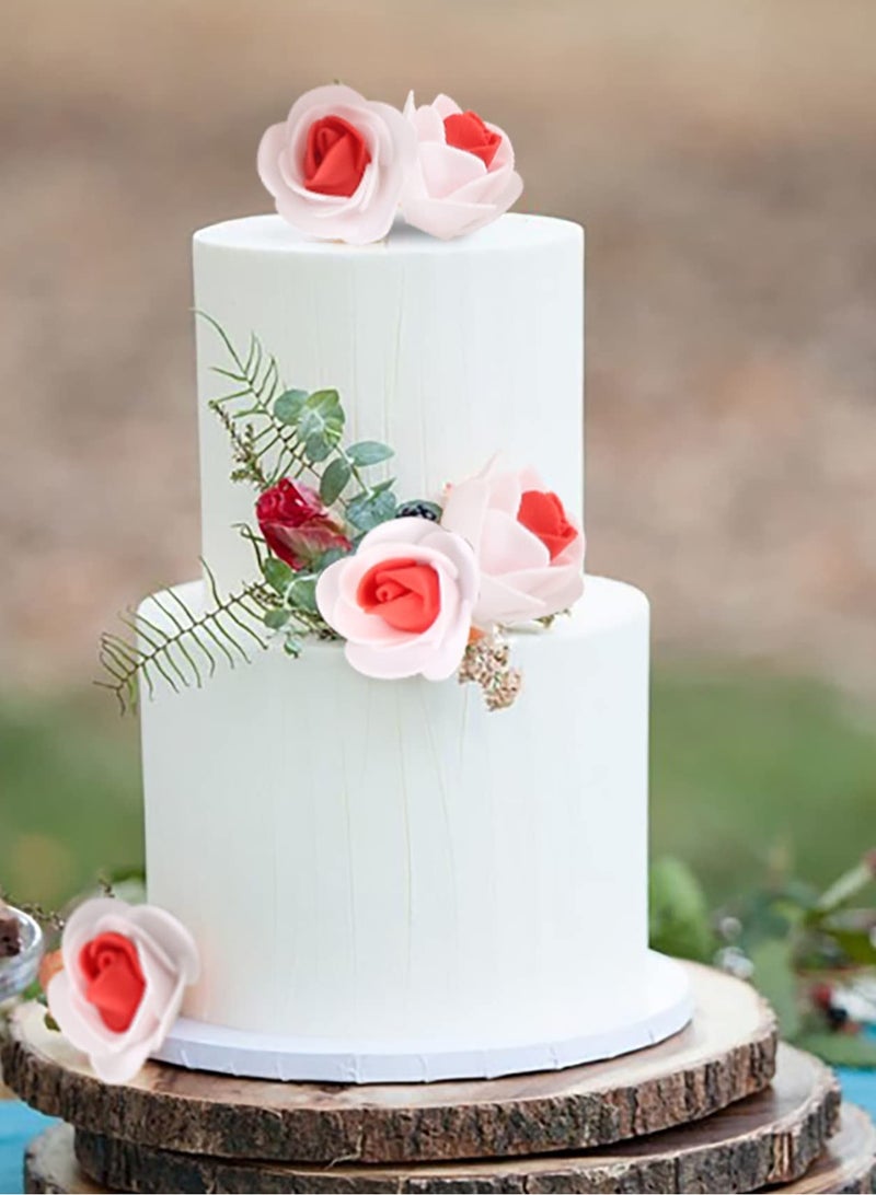 KASTWAVE 200 قطعة رؤوس وردة فوم مصغرة بكميات كبيرة، زهرة صناعية رأس ورود مصغرة للأعمال اليدوية هدايا دبدوب زفاف حفلات استقبال المواليد مركز الزهور ترتيبات الزهور طاولات الحفلات ديكورات المنزل (نواة حمراء) - Image 3