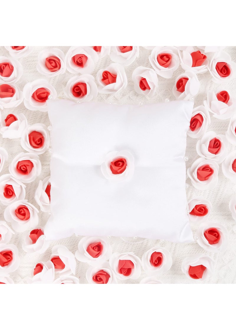 KASTWAVE 200 قطعة رؤوس وردة فوم مصغرة بكميات كبيرة، زهرة صناعية رأس ورود مصغرة للأعمال اليدوية هدايا دبدوب زفاف حفلات استقبال المواليد مركز الزهور ترتيبات الزهور طاولات الحفلات ديكورات المنزل (نواة حمراء) - Image 5