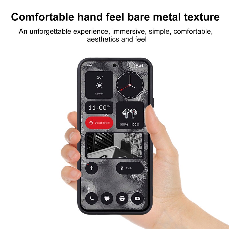 HuHa Case Cover For Nothing Phone 2a TPU Phone Case(Black) - Image 3