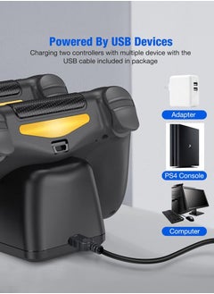  PS4 Controller Charger, Upgraded Fast-Charging Port