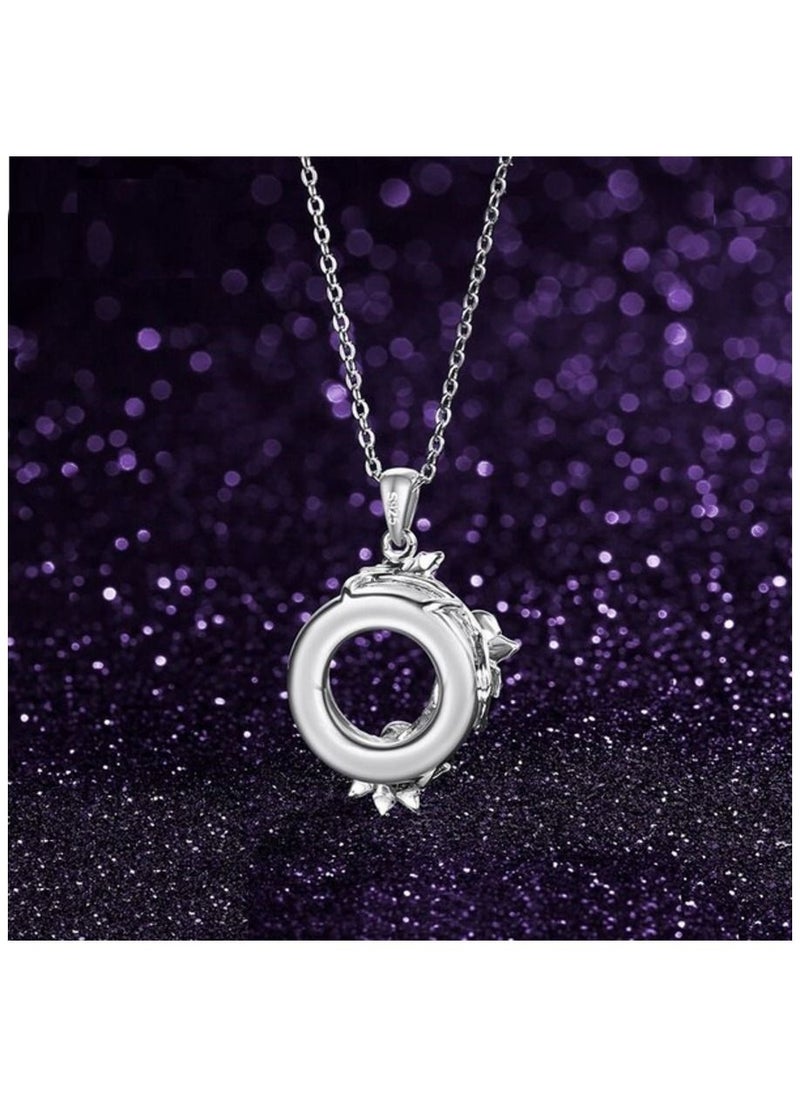 Vitalia - Luxurious s925 sterling silver necklace studded with a piece of Australian crystal - Image 1