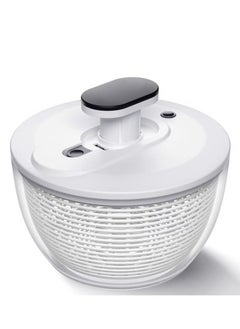 XiuWoo Large Salad Spinner 6L, Manual Lettuce Spinner for Vegetable Prepping, One Handed Pump Fruit Spinner, Quick Drying Salad Leaves with Bowl and Colander  - Image 1