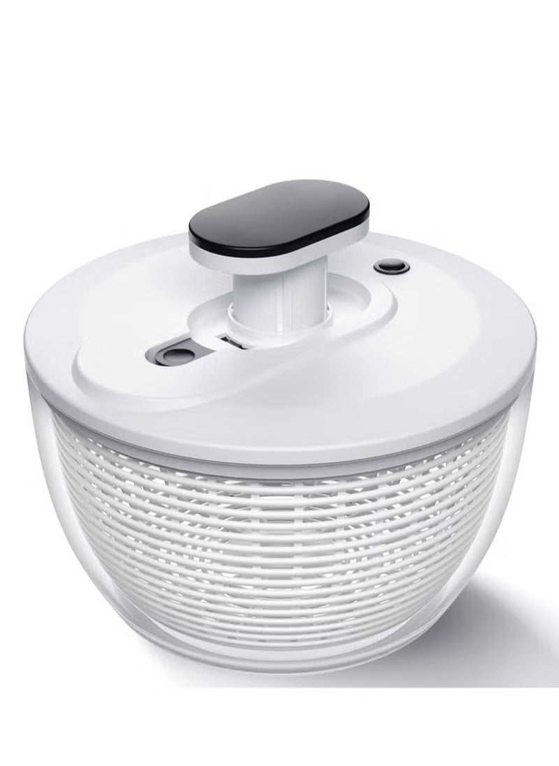 XiuWoo - Large Salad Spinner 6L, Manual Lettuce Spinner for Vegetable Prepping, One Handed Pump Fruit Spinner, Quick Drying Salad Leaves with Bowl and Colander - Image 1