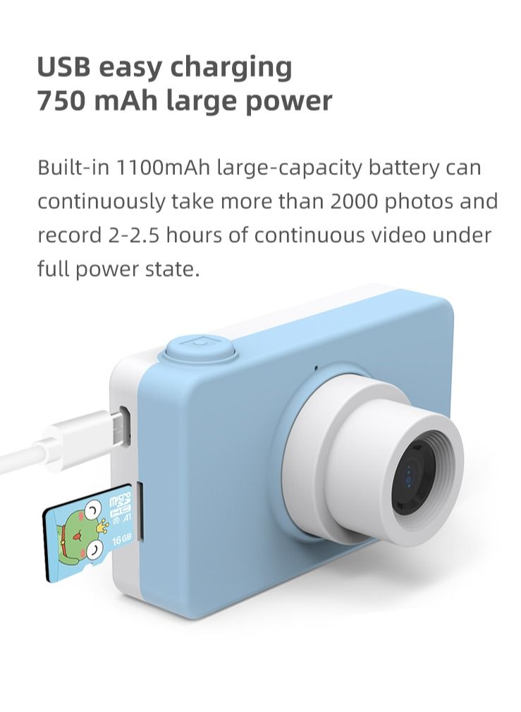 GULFLINK Kids Toy Digital Camera for Child Boys Girls Brown bear - Image 3