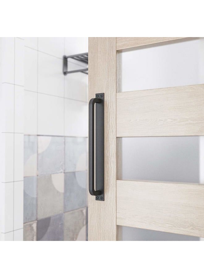 SMARTSTANDARD 9” Barn Door Handle Black Solid Rustic Industrial Style Handle Bar Pull for Gate Cabinet Shed Door - Image 4