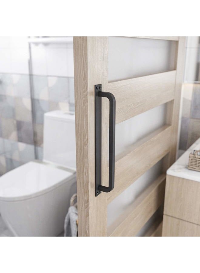 SMARTSTANDARD 9” Barn Door Handle Black Solid Rustic Industrial Style Handle Bar Pull for Gate Cabinet Shed Door - Image 3
