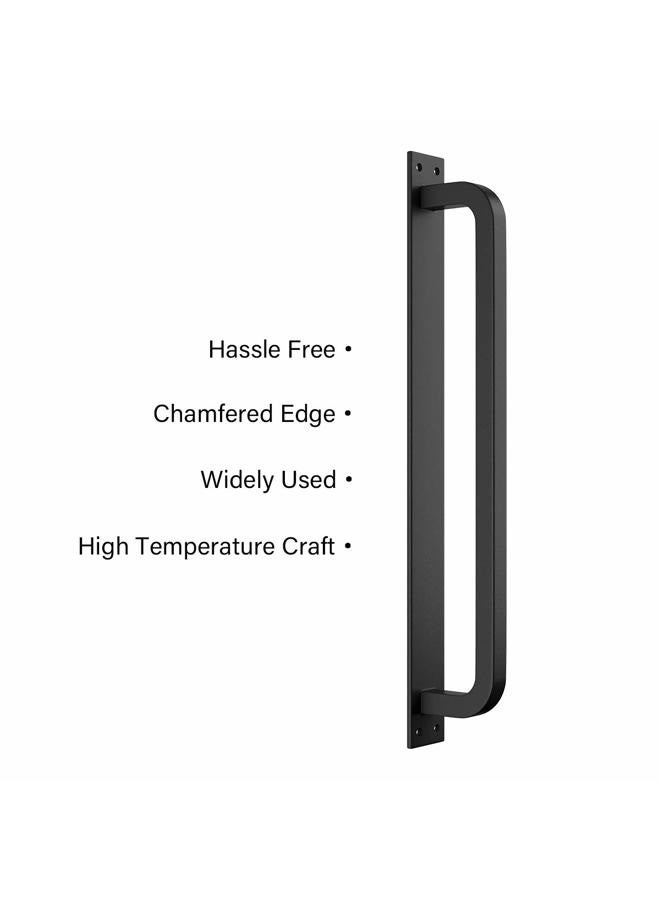 SMARTSTANDARD 9” Barn Door Handle Black Solid Rustic Industrial Style Handle Bar Pull for Gate Cabinet Shed Door - Image 5