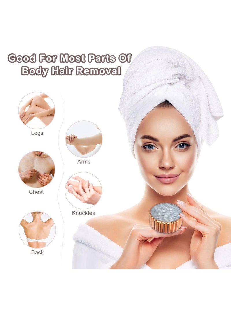 Crystal Hair Removal and File for Nails and Dead Skin 3 in 1 Magic Crystal Hair Removal Painless for Men and Women Reusable Lightweight Easy to Use Travel Size (Silver) - Image 5