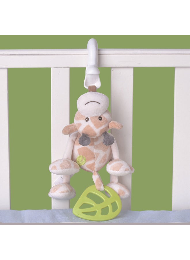 Generic - Baby Animal Plush Bed Hanging Toy Baby Trolley Hanging Pendant Soothing Teeth Gum Music Box Lala-Color:Eight-tone Box Cute Monkey Cheer - Image 1