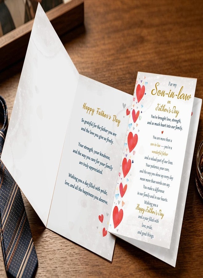Beixian Fathers Day Card for Son in Law, Happy Father‘s Day Son in Law Card, Fathers Day Gift for Men, Heartfelt Greeting Card for a Wonderful Father and Valued Family Member - Image 5