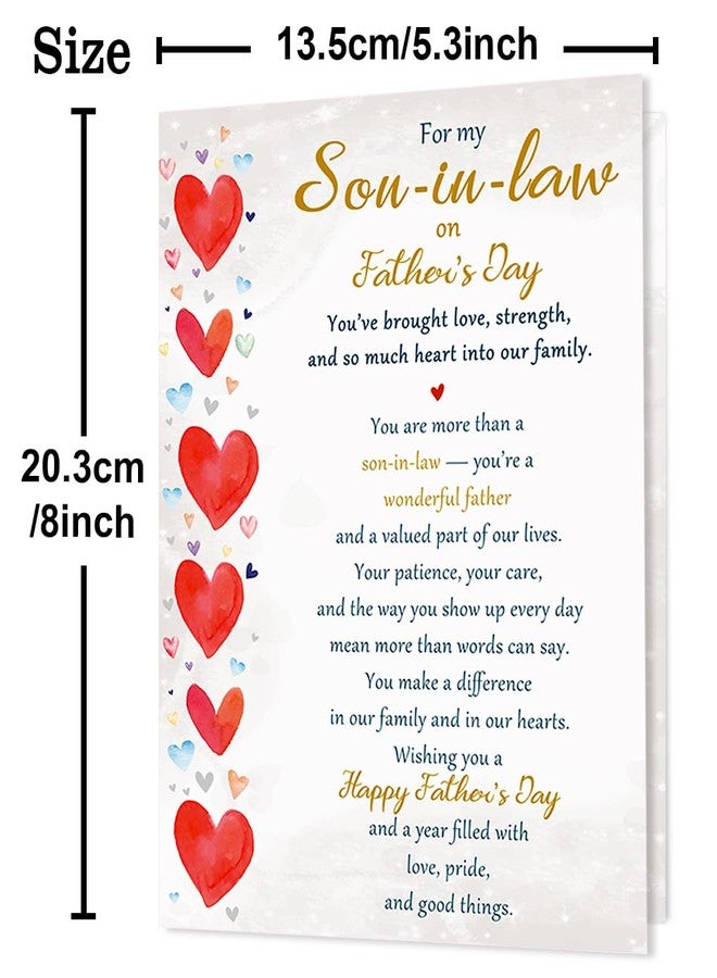 Beixian Fathers Day Card for Son in Law, Happy Father‘s Day Son in Law Card, Fathers Day Gift for Men, Heartfelt Greeting Card for a Wonderful Father and Valued Family Member - Image 3