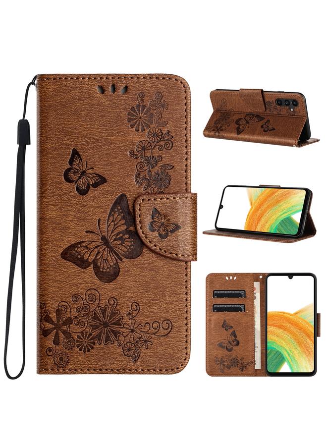 S-TOP Case For Samsung Galaxy A24 / A25 5G Butterfly Embossed Flip Leather Phone Case - Image 1