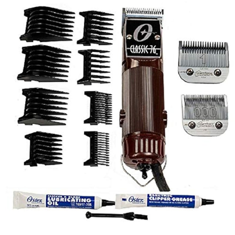 OSTER Classic 76 Hair Clipper Bundle - 2 items, includes pack of 8 plastic comb blades - Image 1