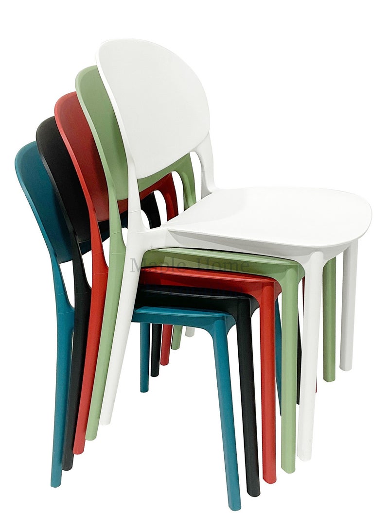 MAPLE HOME DECORATION Home Dining Chair Maple air Plastic Stacking Modern Moulded Side Chair Kitchen Dining Room Chair Indoor Outdoor Furniture  - Image 4