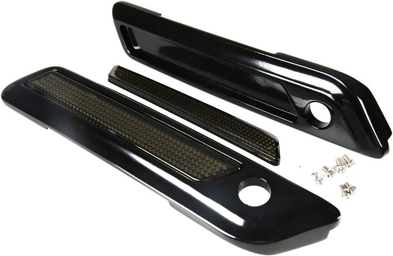 Rudyness Black Saddlebag Outer Lid Hinge Latch Covers for Harley Touring Electra Road Street Glide 2014-2018 - Image 1