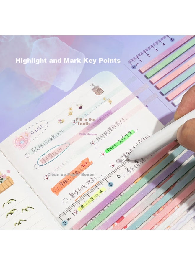 Masmarcu M&g High-quality Highlight Stickers, 8-point Strips, Fresh Index Labels, Transparent Note Pads, Classification Sticky Notes, Fluorescent Strips, Bubble Fruit Design, 1 Book Randomly Selected Ys0308 - Image 1