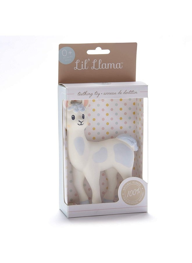 Lil' Llama Baby Teething Toys Llama Teether For Toddler & Baby Boys And Girls 100% Natural Rubber Bpa Free Squeaky Baby Toy Soothe Sore Itchy Gums & Teething Pain (Llama)  - Image 1