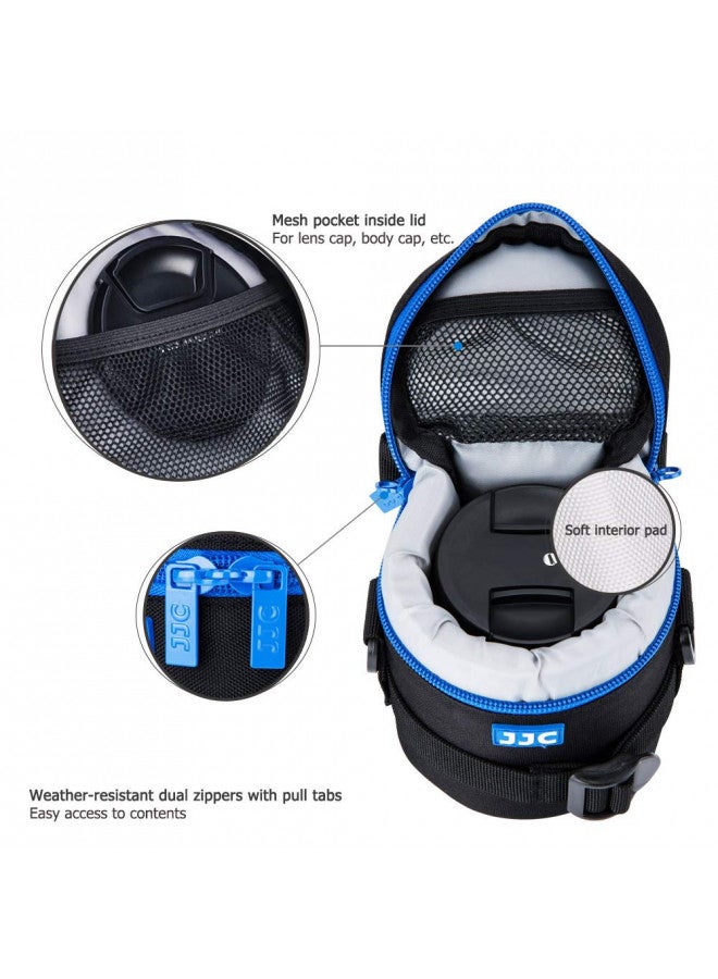 JJC Deluxe Lens Case Pouch Bag for Canon EF-S 18-55mm/EF 50mm f1.8/RF-S 18-150mm, Nikon AF-S 18-55mm/AF-P 18-55mm/AF-S 50mm f1.8, Fujifilm XC 16-50mm/XF 18-55mm & More Lens Below 2.95" x 3.93"(D x L) - Image 3