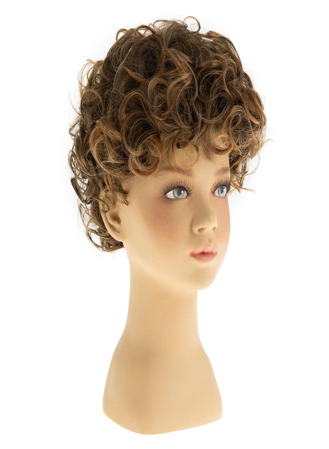Dsimeig Short Curly Brown Child Wig Synthetic Halloween Costume Party Cosplay Hair Wig for Kids Boys - Image 4
