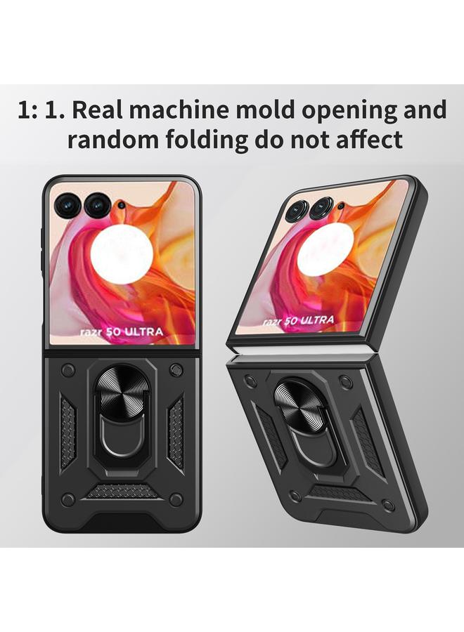 S-TOP Case For Motorola Razr 50 Ultra Armor Ring Holder TPU Hybrid PC Phone Case - Image 4