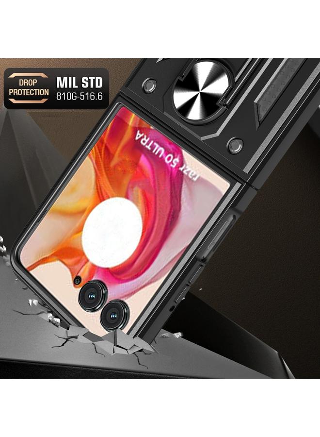 S-TOP Case For Motorola Razr 50 Ultra Armor Ring Holder TPU Hybrid PC Phone Case - Image 5
