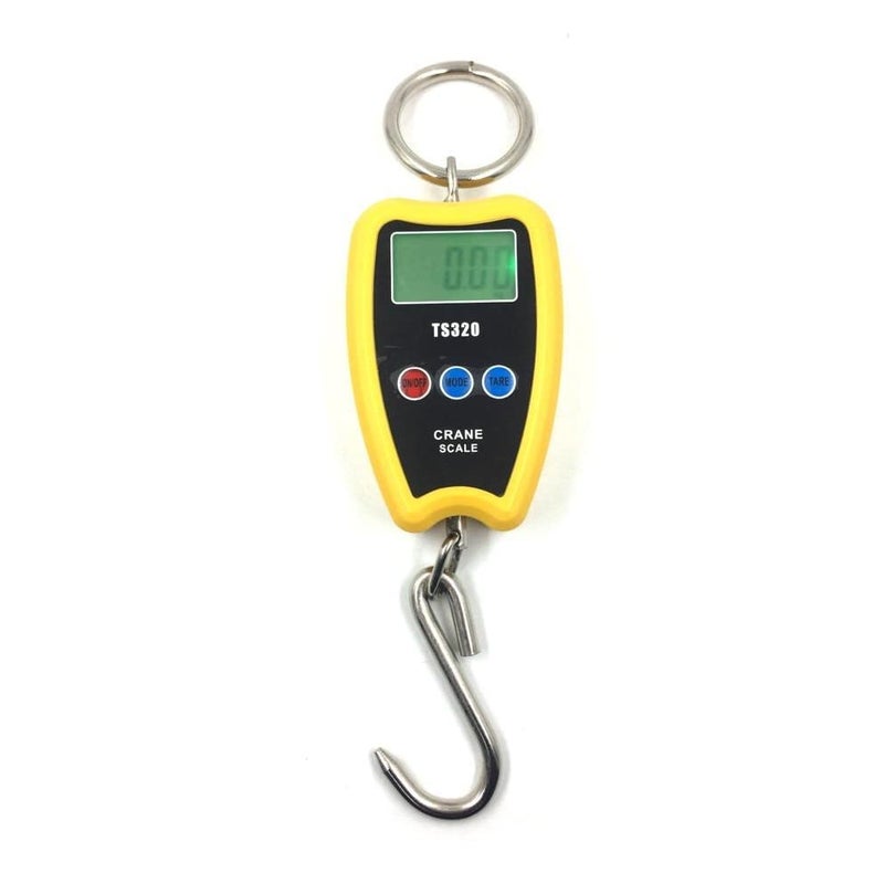 WeighTAJ Mini Crane Scale 200kg Digital Hanging Scale, Weighing Scale - Electronic Portable Weight Machine for Luggage, Agriculture, Fishing & Scrap (Orange(WT-TS320)) - Image 1