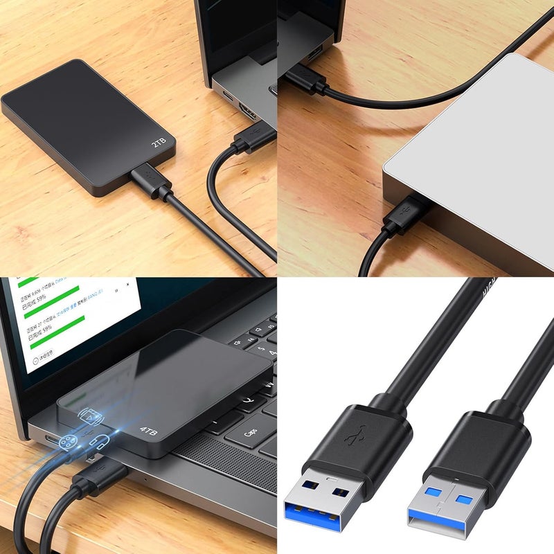 Durability & Reliability USB3.0 Cable USB3.0 Male to Male for Quick File Transfer Suitable for Various USB Devices Speed Transfer - Image 2