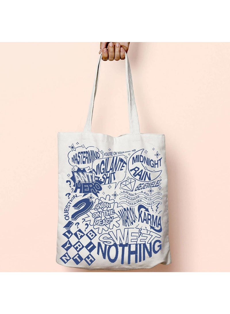 Y&D Large Printed Canvas Tote Bag  - Image 3
