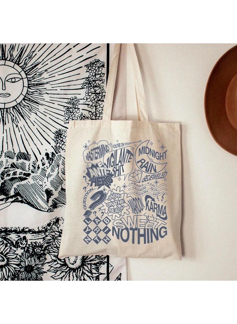Y&D Large Printed Canvas Tote Bag  - Image 2