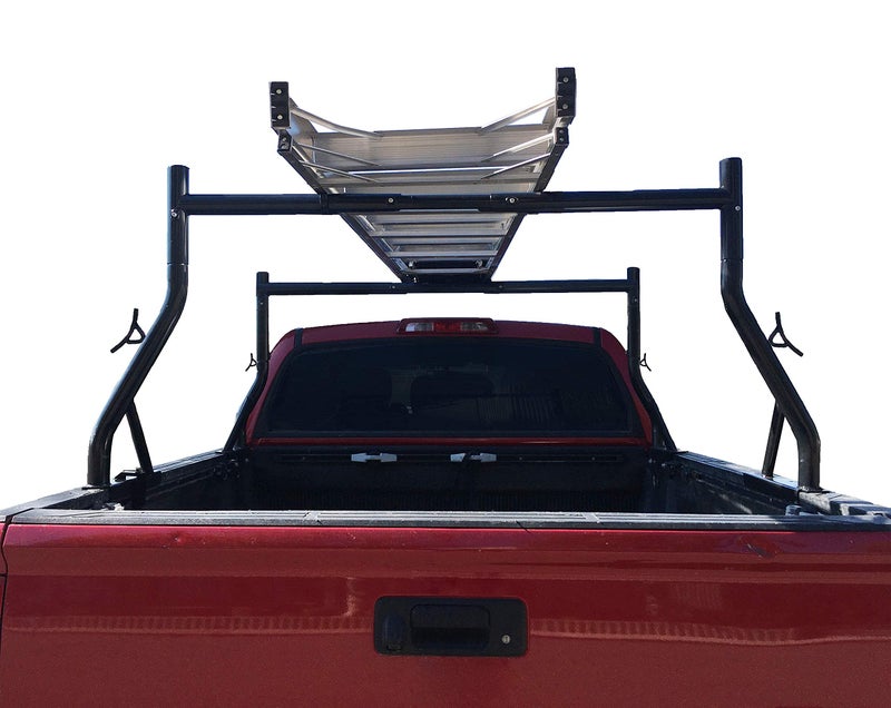 TMS 800Ibs Capacity Extendable Universal Steel Pick-Up Truck Ladder Rack Utility Two bar Set (Patent Pending) (27-3/8'') - Image 5