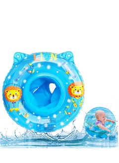 Mordely Inflatable Swimming Ring,RONGYI Baby Swimming Ring Cute Lion Shape with Double Handles Baby Float Cartoon Swim Ring Baby Swim Ring for Boys and Girls Aged 1-3, 50cm  - Image 1