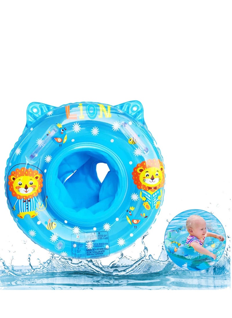 Mordely Inflatable Swimming Ring,RONGYI Baby Swimming Ring Cute Lion Shape with Double Handles Baby Float Cartoon Swim Ring Baby Swim Ring for Boys and Girls Aged 1-3, 50cm  - Image 1