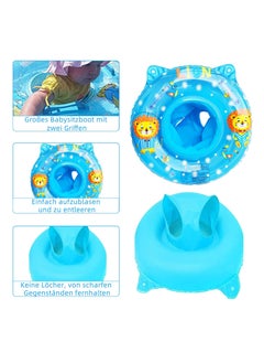 Mordely Inflatable Swimming Ring,RONGYI Baby Swimming Ring Cute Lion Shape with Double Handles Baby Float Cartoon Swim Ring Baby Swim Ring for Boys and Girls Aged 1-3, 50cm  - Image 4
