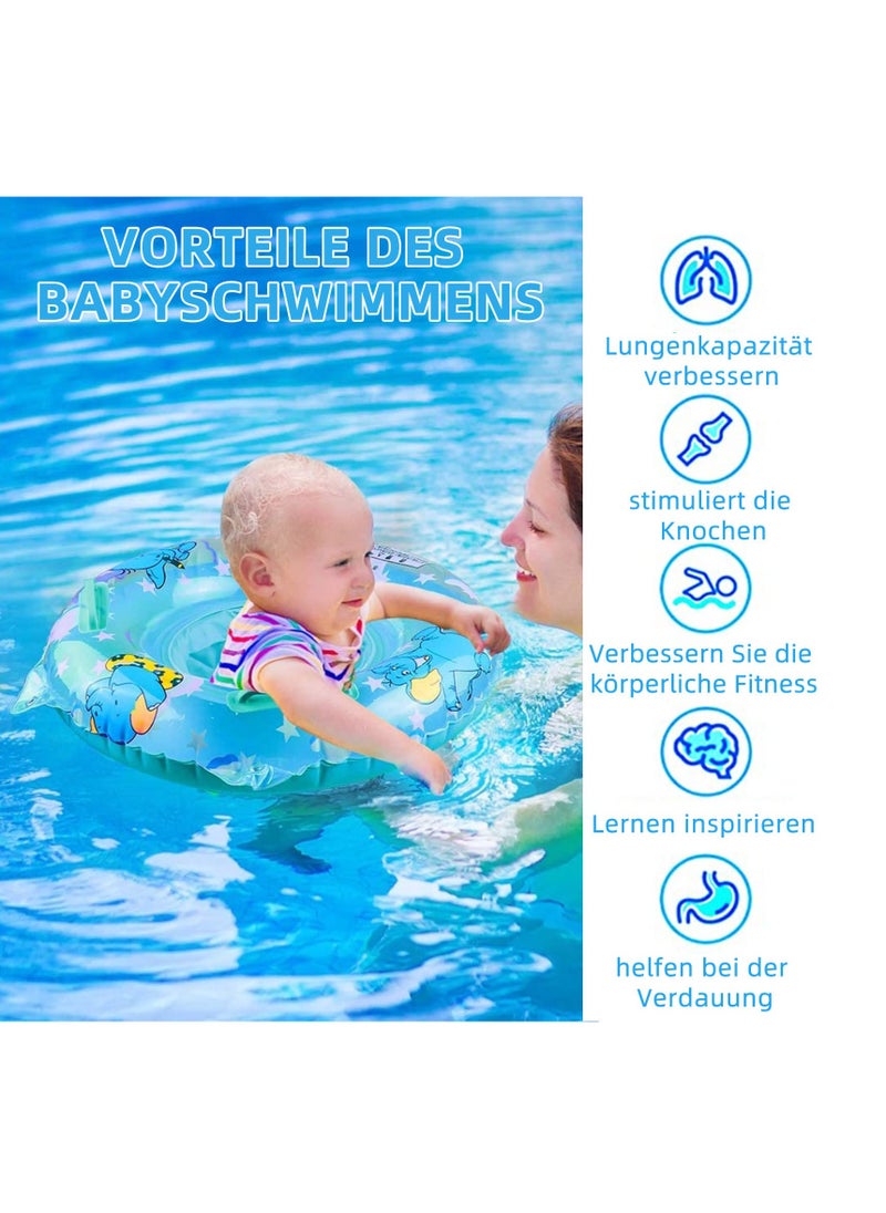 Mordely Inflatable Swimming Ring,RONGYI Baby Swimming Ring Cute Lion Shape with Double Handles Baby Float Cartoon Swim Ring Baby Swim Ring for Boys and Girls Aged 1-3, 50cm  - Image 5