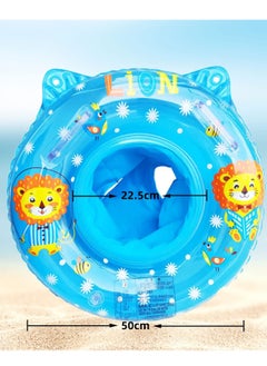 Mordely Inflatable Swimming Ring,RONGYI Baby Swimming Ring Cute Lion Shape with Double Handles Baby Float Cartoon Swim Ring Baby Swim Ring for Boys and Girls Aged 1-3, 50cm  - Image 2