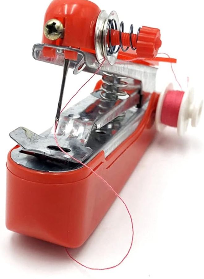 Housoutil 2pcs Mini Sewing Machine Handheld Portable for Beginners Home Travel White - Image 3