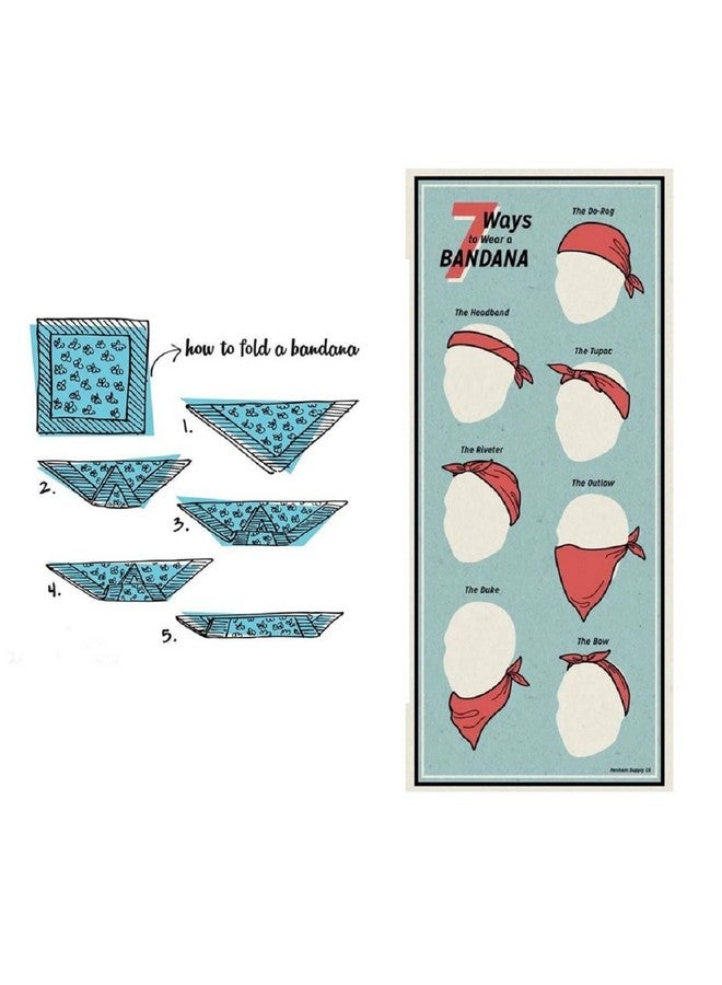 Zacharias Unisex Cotton Paisley Printed Cowboy BandanasHandkerchief/Scarf/Headband/Neck Scarf (Pack of 10) White - Image 2