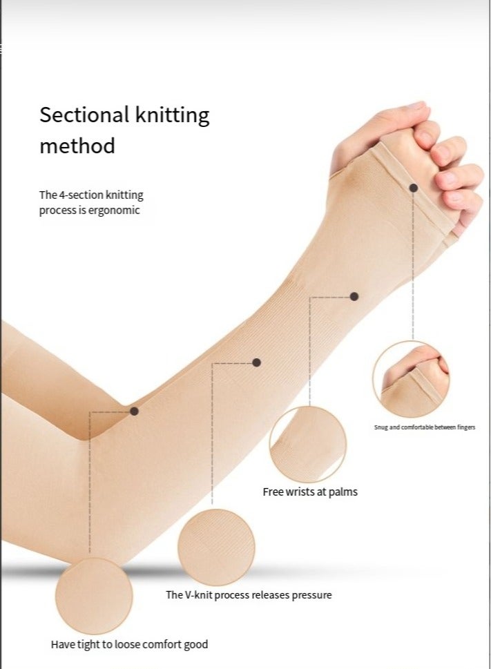 general Summer ice silk hand sleeves sun protection sleeves men and women arm guards outdoor driving and cycling women's sun protection and UV protection ice sleeves - Image 4