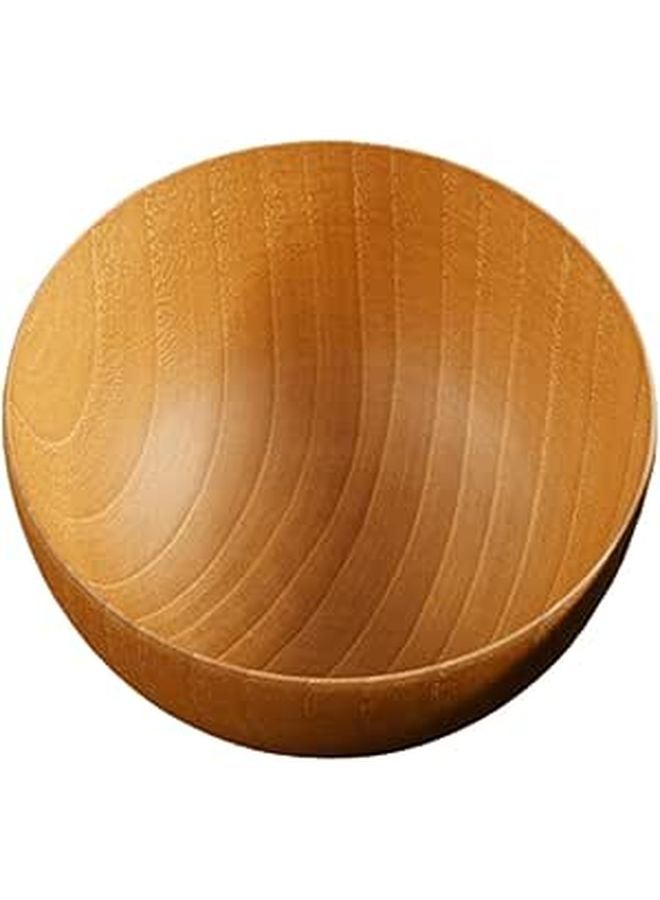 Solid Wood Noodle Bowl Holder for Soup Rice Serving Light Wood Color - Image 1