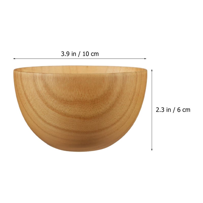 Solid Wood Noodle Bowl Holder for Soup Rice Serving Light Wood Color - Image 3