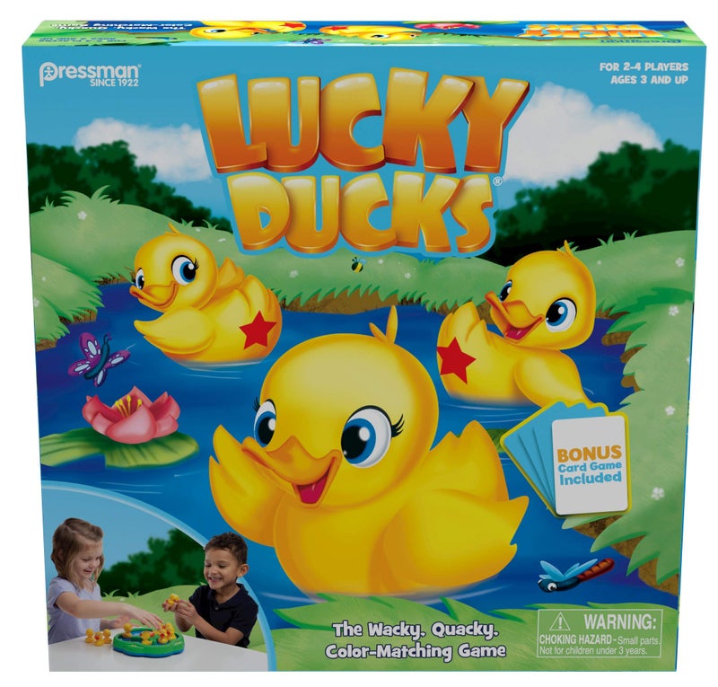 Pressman Lucky Ducks The Memory and Matching Game That Moves Includes A Fun Pop The Pig MakeAMatch Card GameMulticolor - Image 2