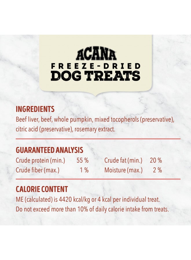 Acana ACANA Singles Freeze Dried Dog Treats, Limited Ingredient Grain Free Beef & Pumpkin Recipe, 3.25oz  - Image 5