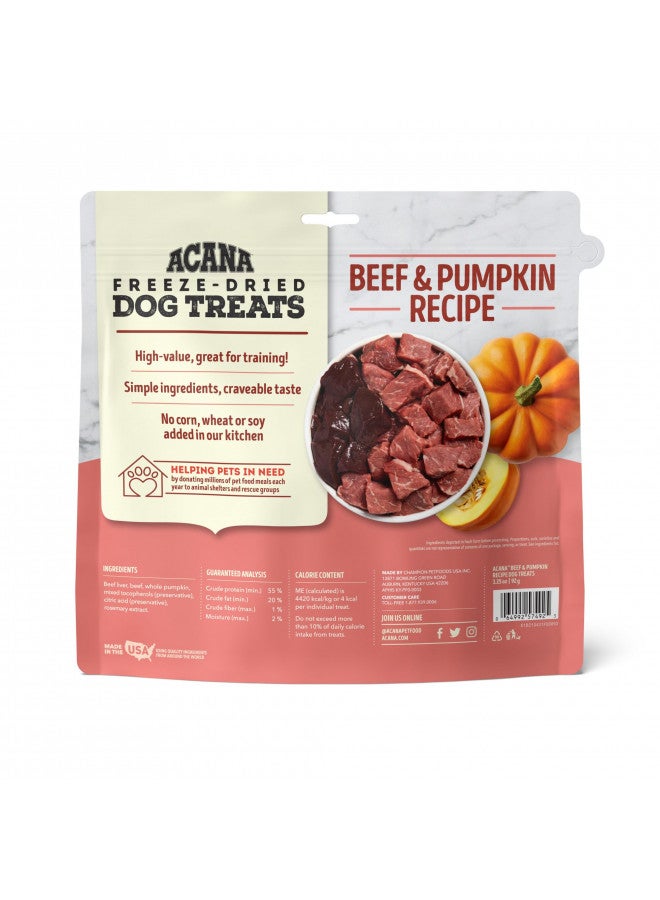 Acana ACANA Singles Freeze Dried Dog Treats, Limited Ingredient Grain Free Beef & Pumpkin Recipe, 3.25oz  - Image 2