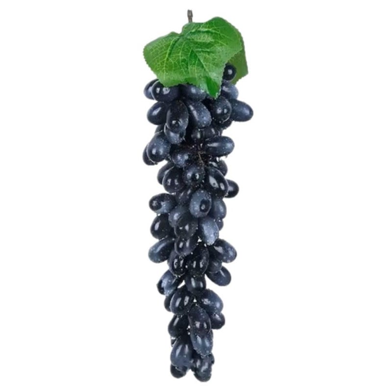 SINGAA Artificial Hanging Grapes with Leaves for Home, Garden, Car, Events, Stage, Fruit Shop, Basket, Bowl, Photography, Dining Table and Events Decoration - 31 CM - Big Size (85 Tips) - Image 1