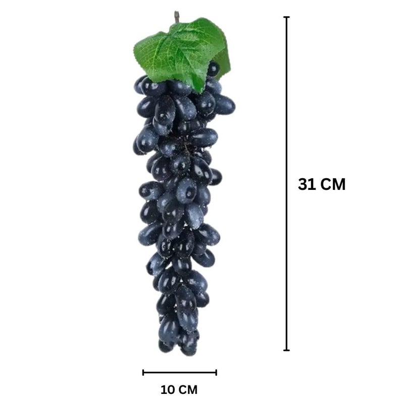 SINGAA Artificial Hanging Grapes with Leaves for Home, Garden, Car, Events, Stage, Fruit Shop, Basket, Bowl, Photography, Dining Table and Events Decoration - 31 CM - Big Size (85 Tips) - Image 2
