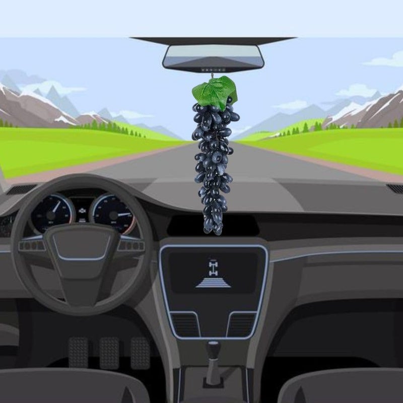 SINGAA Artificial Hanging Grapes with Leaves for Home, Garden, Car, Events, Stage, Fruit Shop, Basket, Bowl, Photography, Dining Table and Events Decoration - 31 CM - Big Size (85 Tips) - Image 5