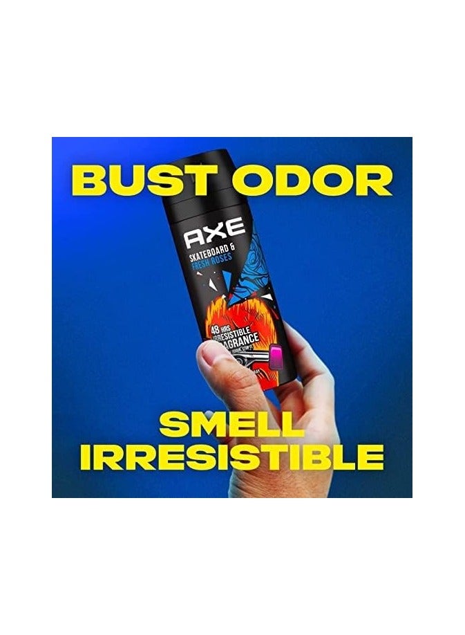 أكس آكس بخاخ الجسم للرجال لوح التزلج والورود المنعشة 150 مل - Image 4