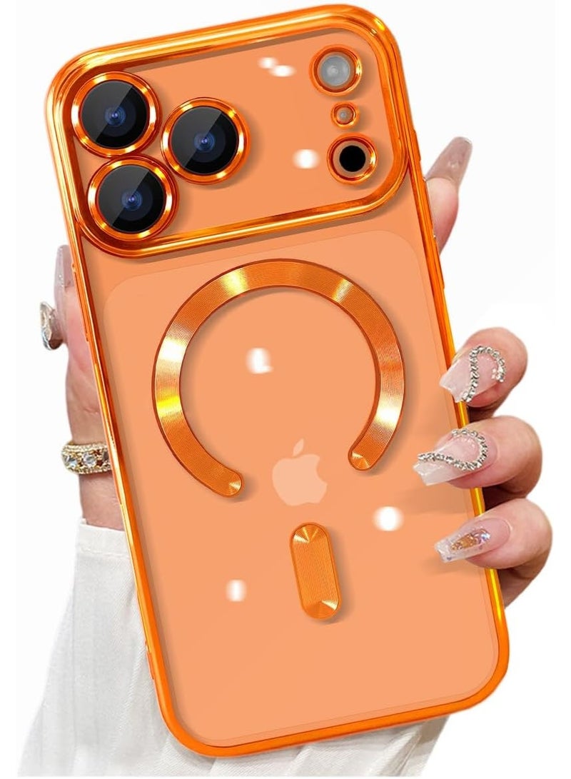Magnetic cover for iPhone 17 Pro max Case with Mag Safe Full Camera Lens Protector Plating Soft Clear Phone Case for iPhone 17 Pro Max - Image 3